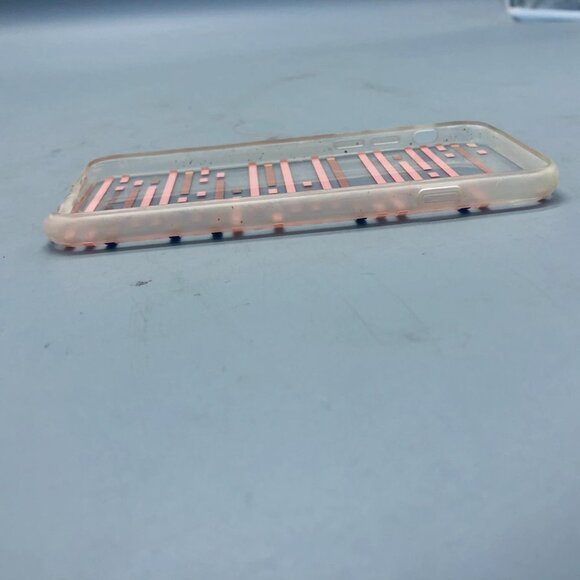 Nannette Lepore phone cover 5 1/2" x 2 1/2" clear plastic with gold pink READ - Picture 4 of 4